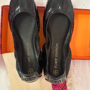 Tory Birch size 9 black, patent leather women’s shoes